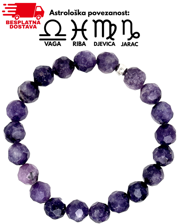 Narukvica Mineral Lepidolit