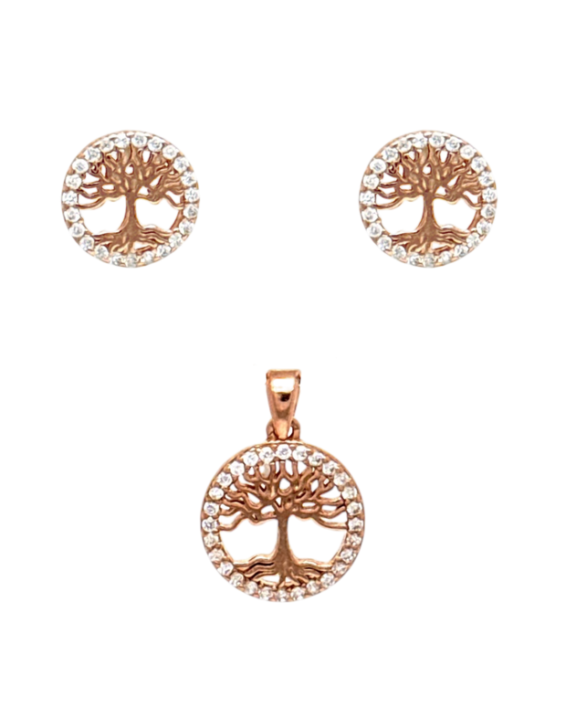 Set RoseGold Drvo Života