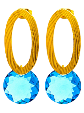 Naušnice Pozlata Kristal