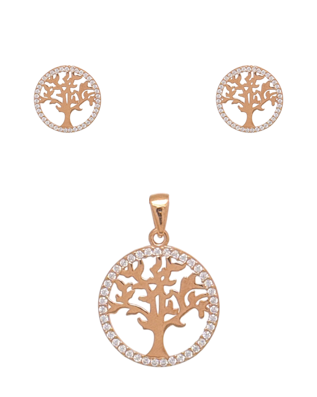 Set RoseGold Drvo Života