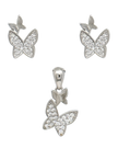 Set Srebro Leptir