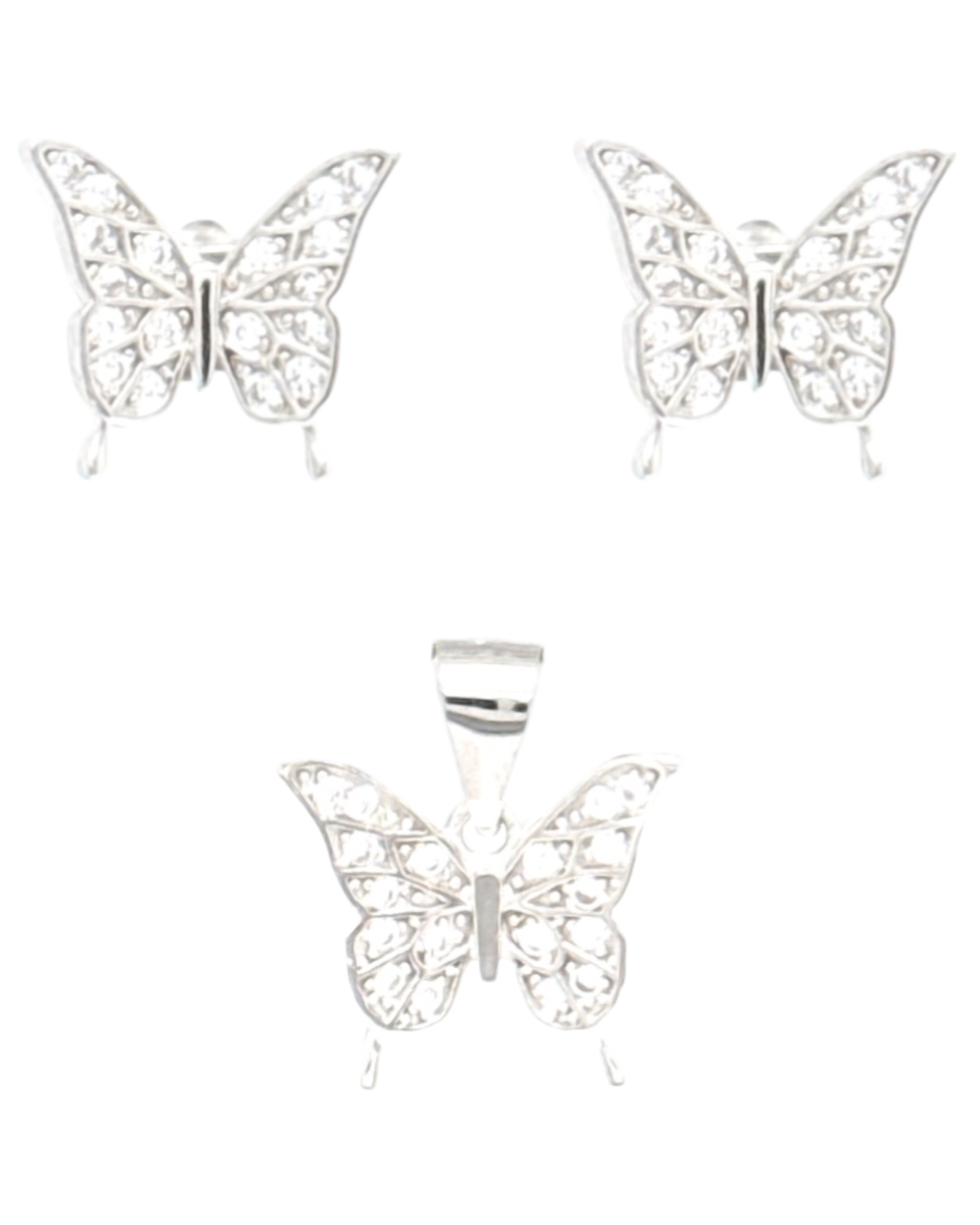 Set Srebro Leptir