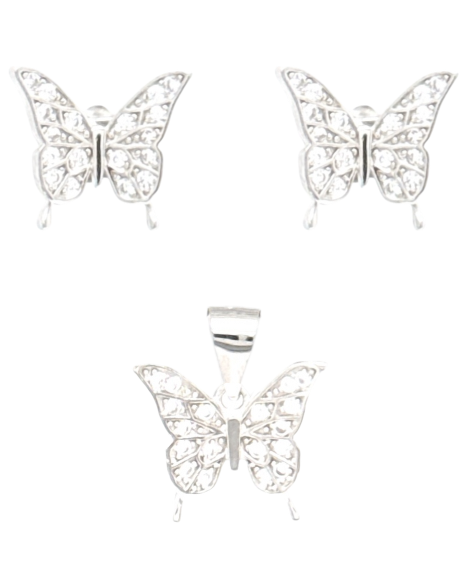Set Srebro Leptir
