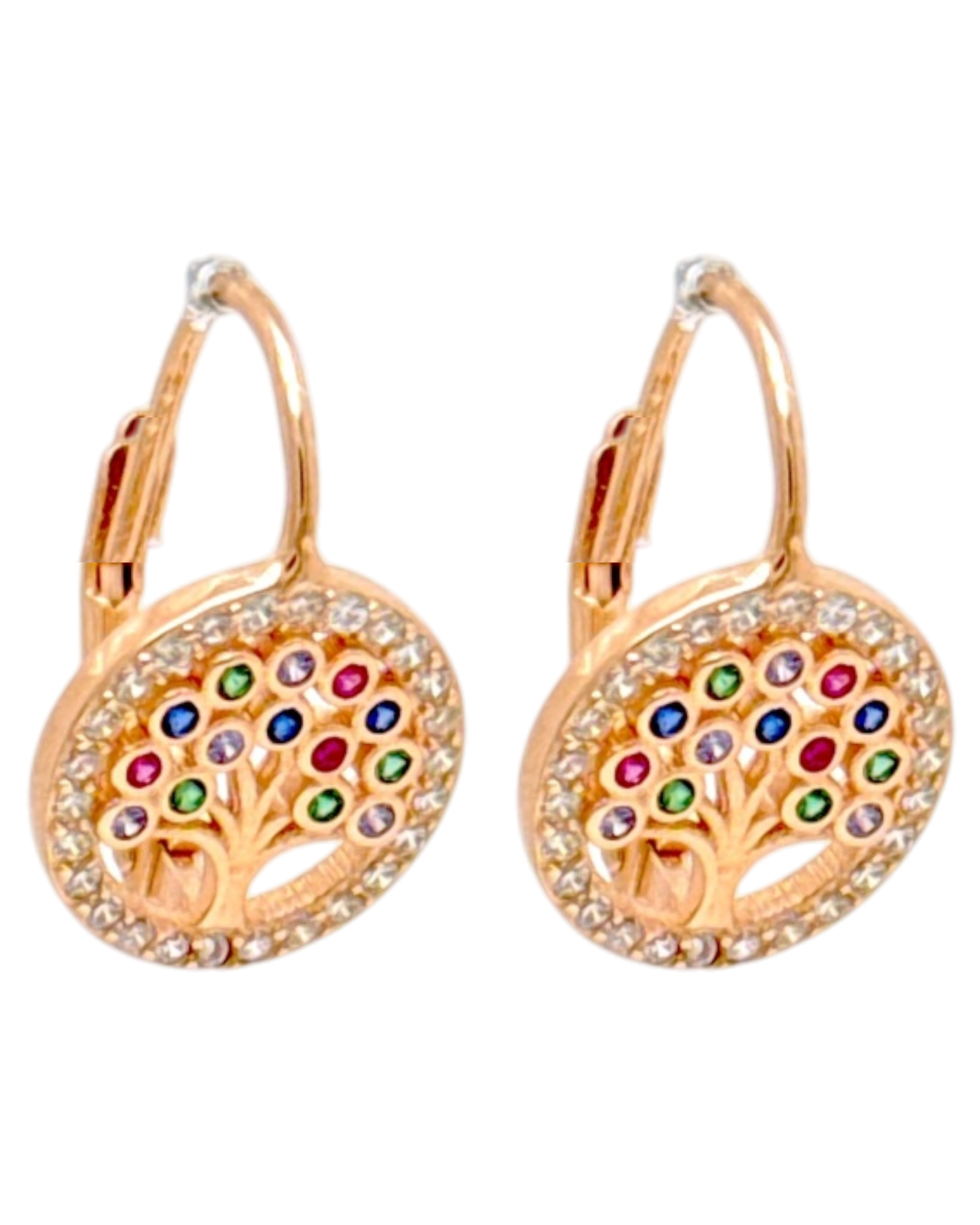 Naušnice RoseGold Kulak Drvo Života