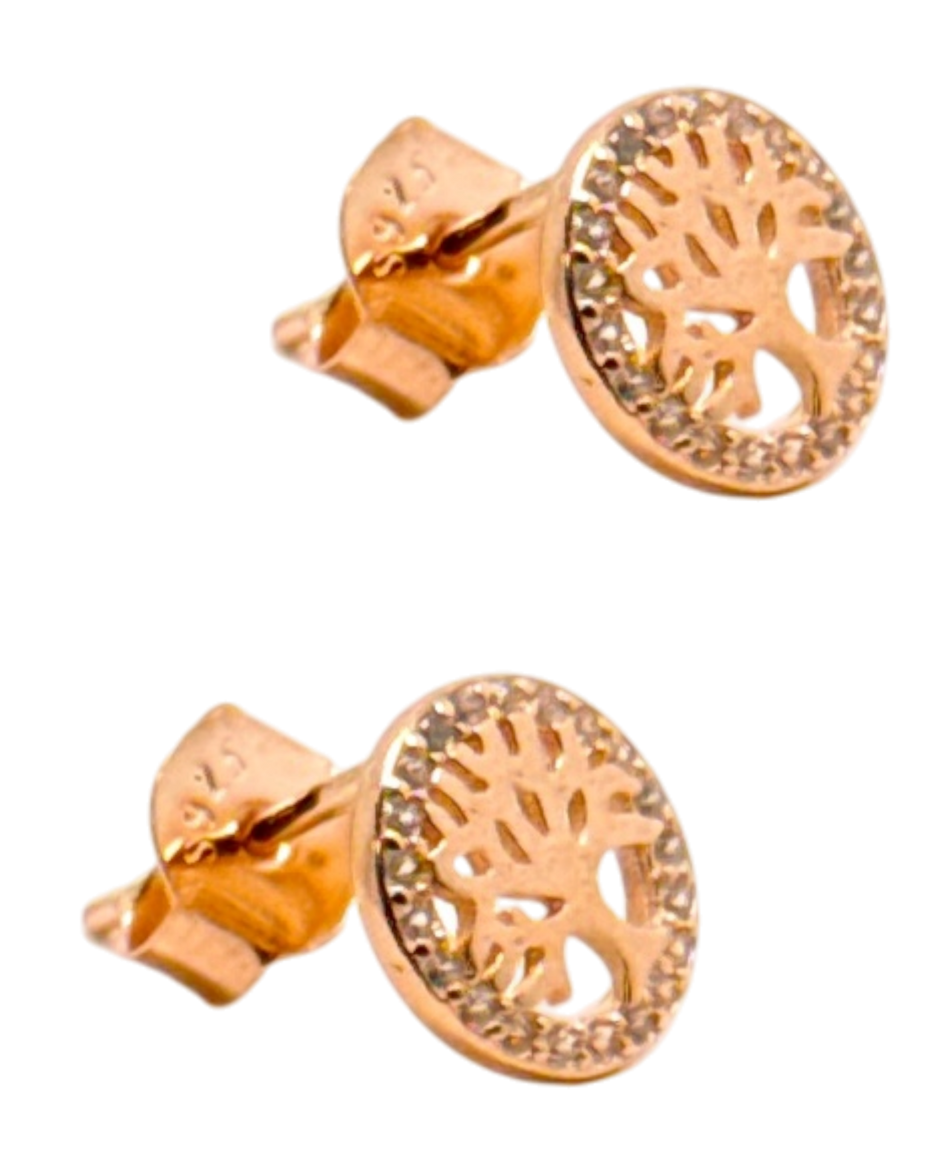Naušnice RoseGold Šaraf Drvo Života