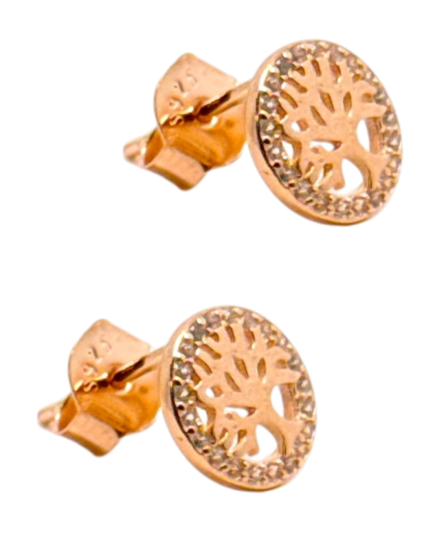 Naušnice RoseGold Šaraf Drvo Života