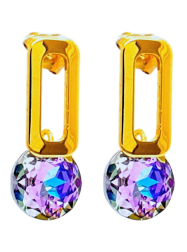 Naušnice Pozlata Kristal