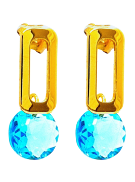 Naušnice Pozlata Kristal