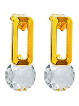 Naušnice Pozlata Kristal