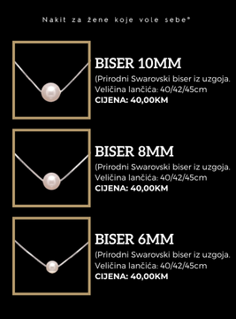 Ogrlica Biser Bobak 6mm