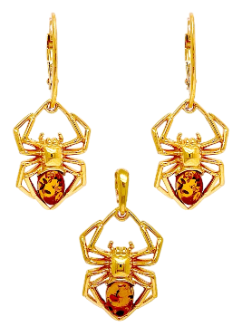 Set Ćilibar Pozlata Spider